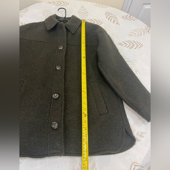 Vero Moda Olive Green Wool Coat - Picture 5 of 8
